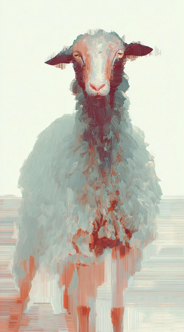Goat in a Swamp Artistic Illustration