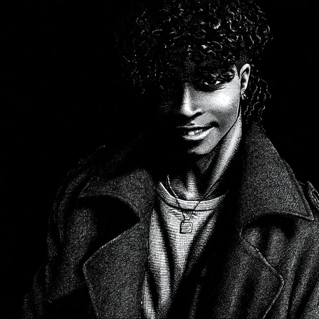 Smooth Criminal: Eerie Anime Portrait