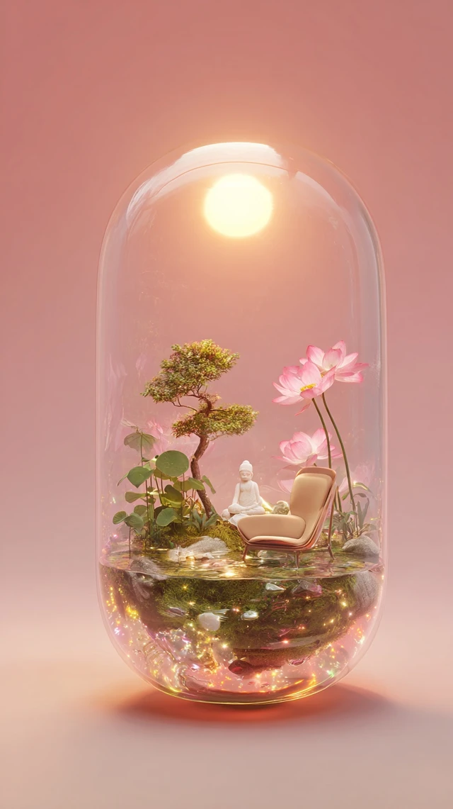 Zen Garden in a Capsule Peaceful Aesthetic