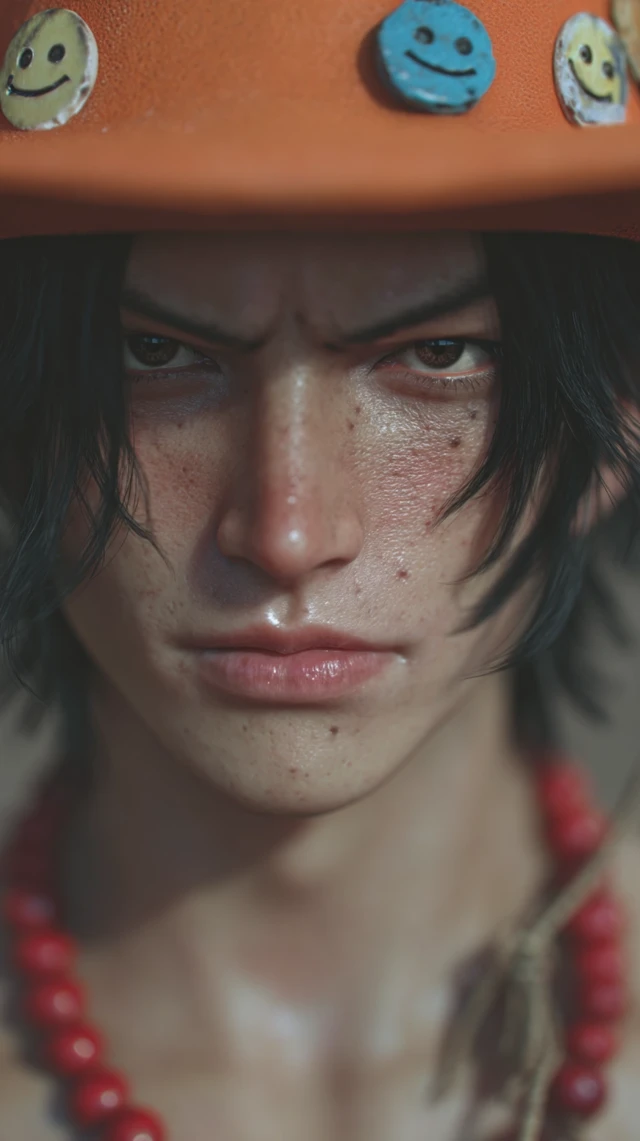Realistic Portrait of Ace from One Piece