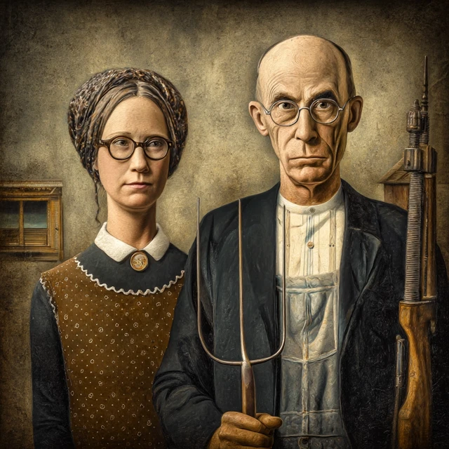 American Gothic Iconic Painting