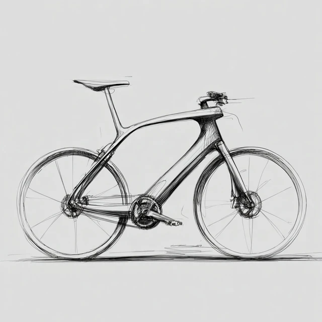 Bike Sketch by Nendo Design Side View
