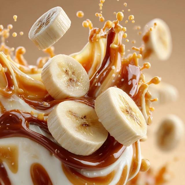 Banana Toffee Delight 3D Rendering