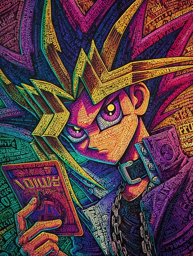Yugi Mutou Mosaic Ink Art Epic Artwork