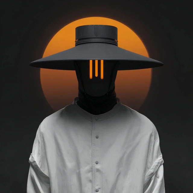 Faceless Man in Black Hat Mysterious Aesthetic