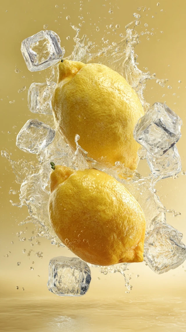 Lemon Splash Hyperrealistic Photography