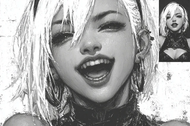 Nier Automata Character Portrait by Luis Royo