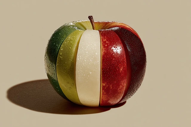 Sliced Apple Fruit Composition