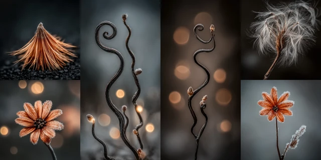 Warm Bokeh Moodboard Flowers and Nature Photography