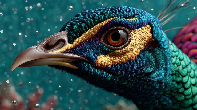 Majestic Underwater Peacock Photorealistic 8K
