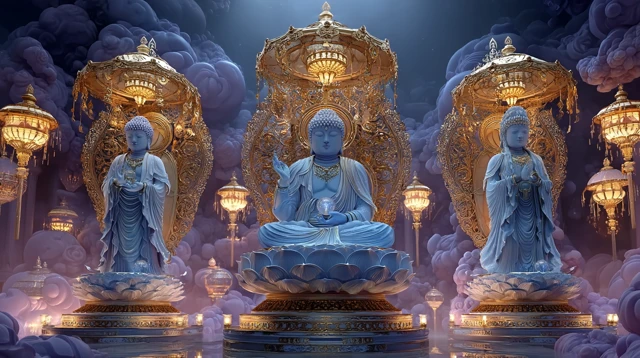 Medicine Buddha Celestial Composition Art
