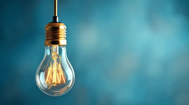 Lightbulb Idea Innovation Abstract Blue Background