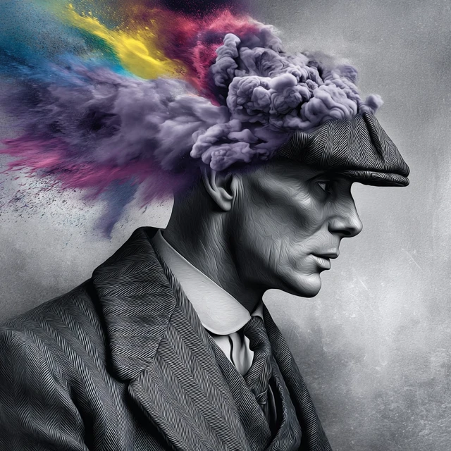Brain Explosion Art Portrait