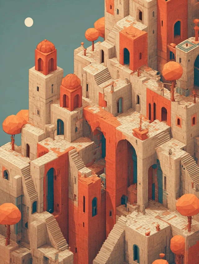 Mysterious Hanging Garden Monument Valley Style