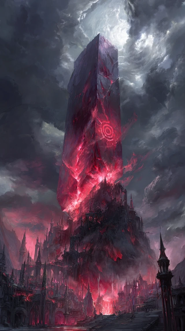 Obsidian Runic Tower Alien City Arcane Power