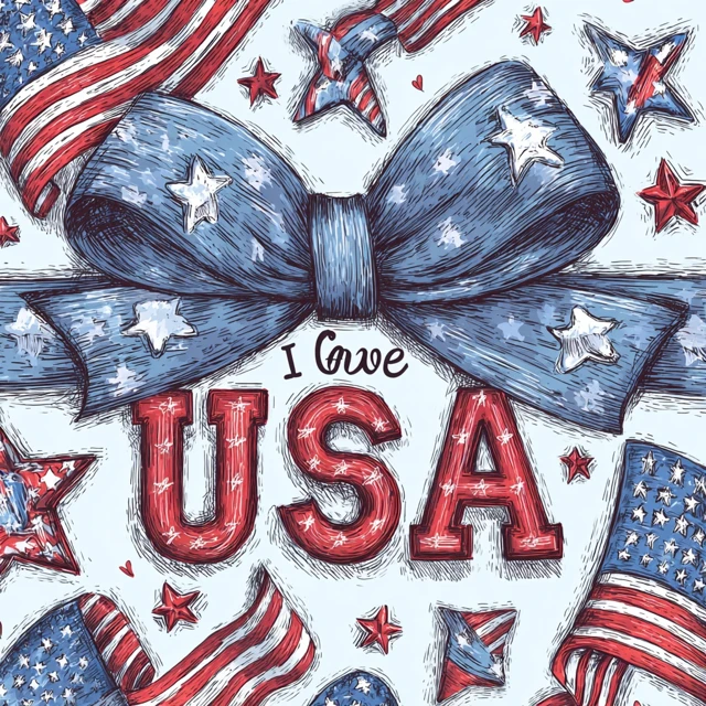 American Flag TShirt Design USA Pattern