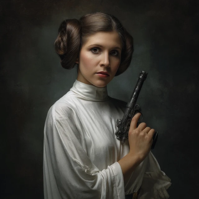 Carrie Fisher as Princess Leia Star Wars Art