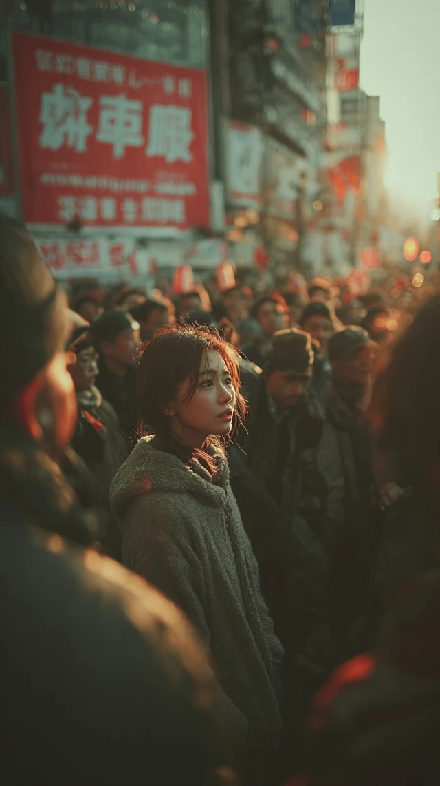 Shibuya Election Speech Close Up Cinematic