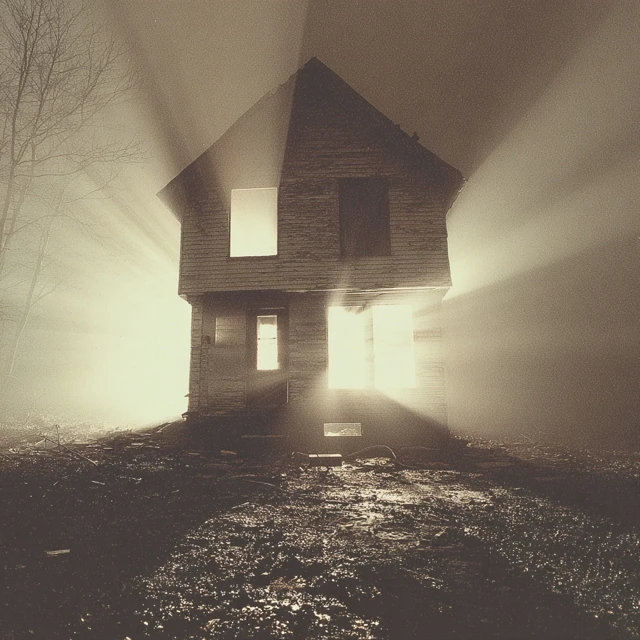 Haunted House in the Fog Spooky Atmosphere