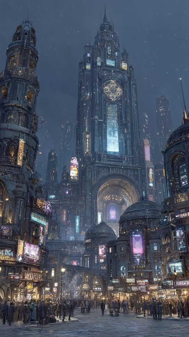 Cyberpunk Roman City Futuristic Scenery