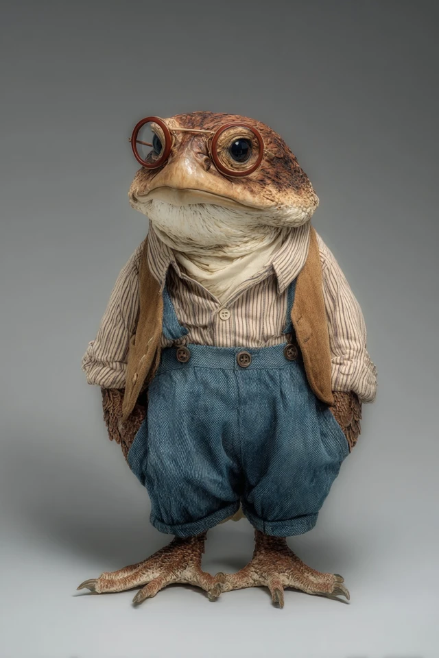 Geeky Frog Realistic Animal Photograph