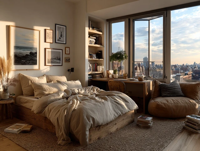 Cozy Bedroom Design in an Old Apartment