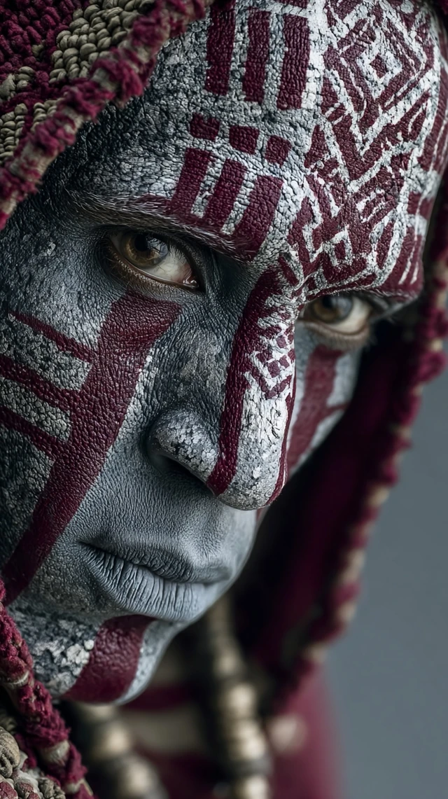 Alien Portrait with Tribal Paint