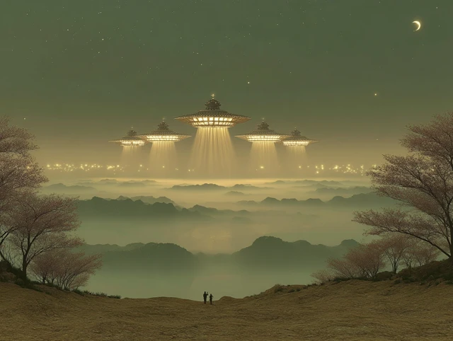 UFO Abduction Cinematic SciFi Art