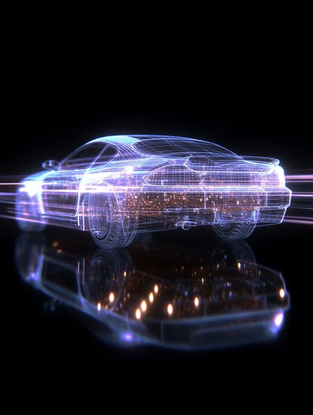 Xray Car Long Exposure Futuristic Energy Flow