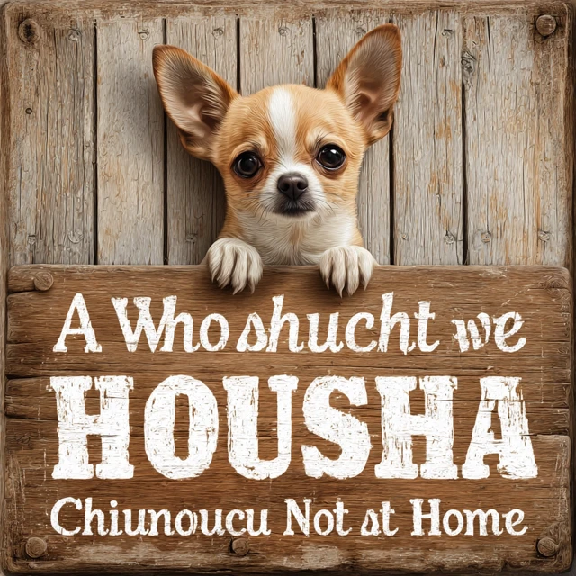 Chihuahua Home Decor Wooden Sign