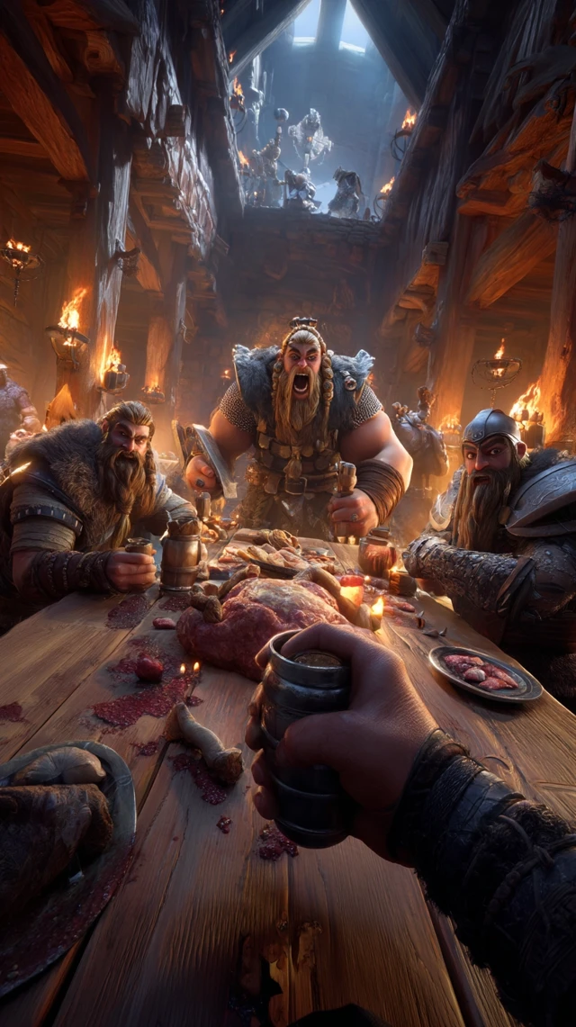 Viking Feast Immersive POV Cinematic 3D