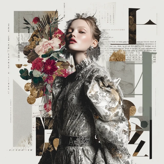 Elegant Fashion Collage Modern Art