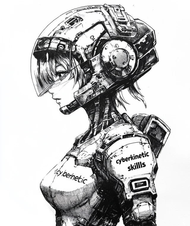 Cyberpunk Anime Female Portrait