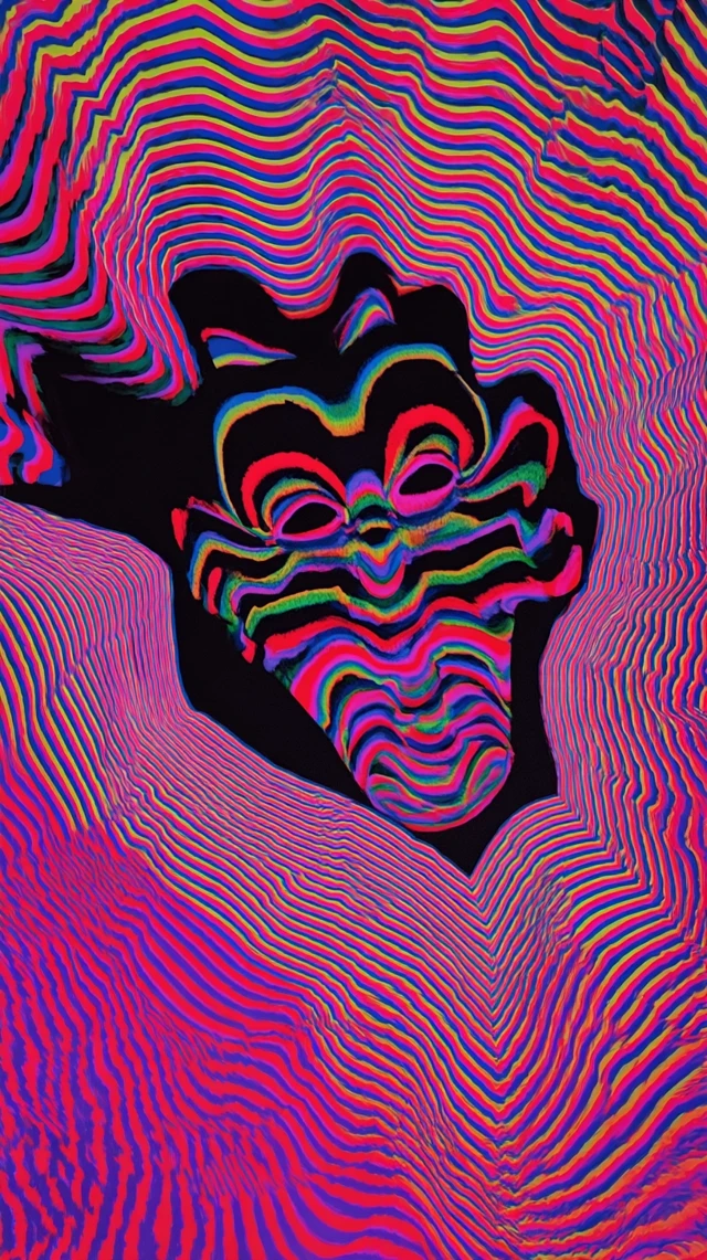 Vortex Funhouse Mirrors A Colorful Psychedelic Design