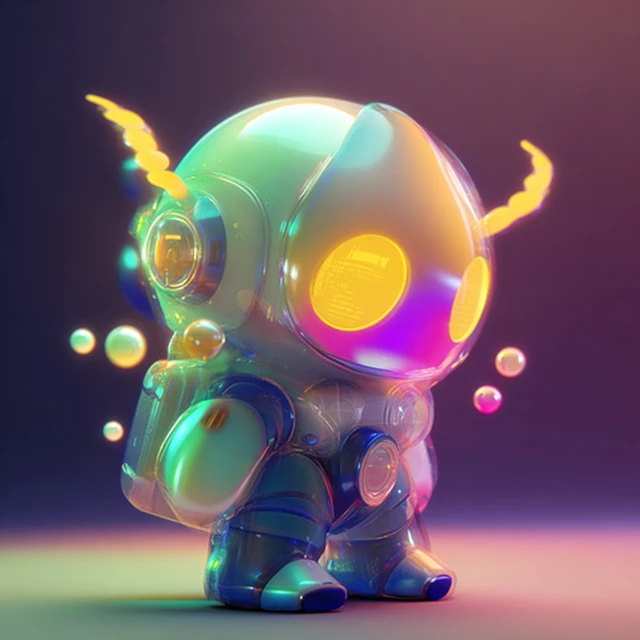 Cute Alien Astronaut Mech Suit 3D Render