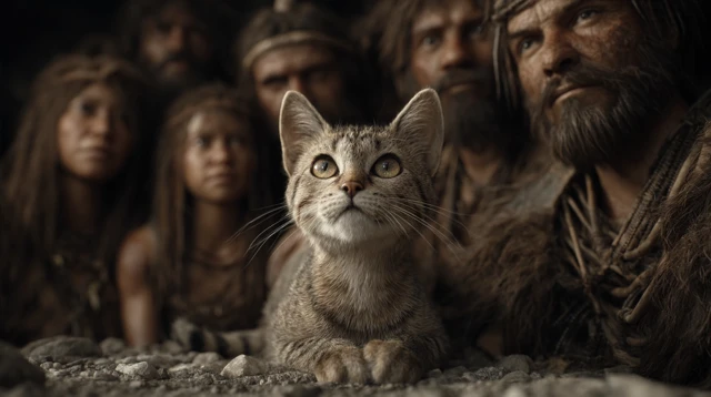 Neolithic Humans with Wildcat