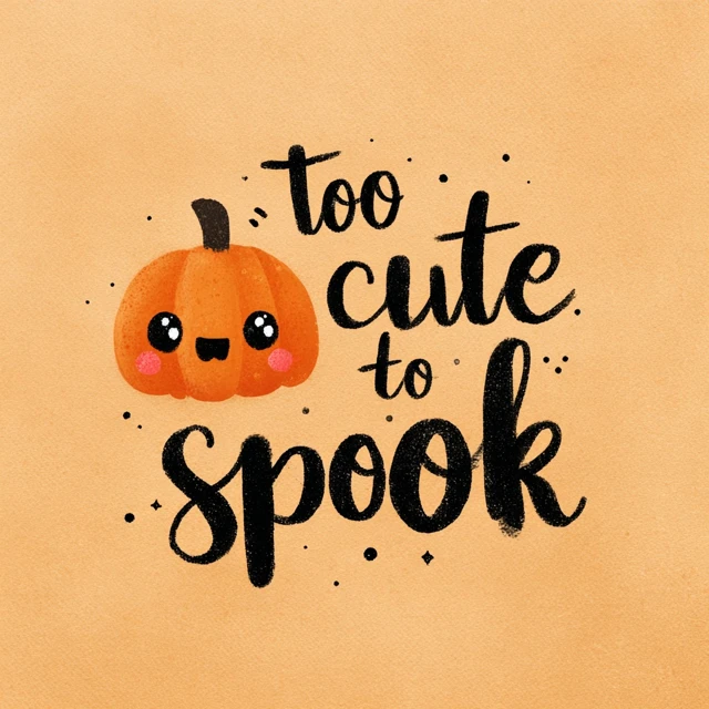 Cute Halloween Too Cute to Spook Pumpkin