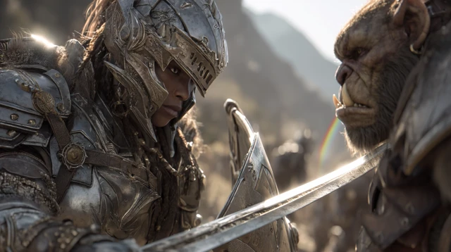 Paladin vs Orc Epic Battle
