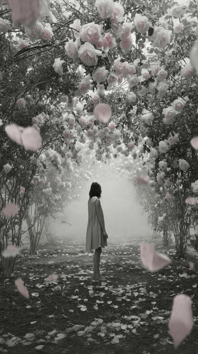 Dreamlike Rose Garden Scene