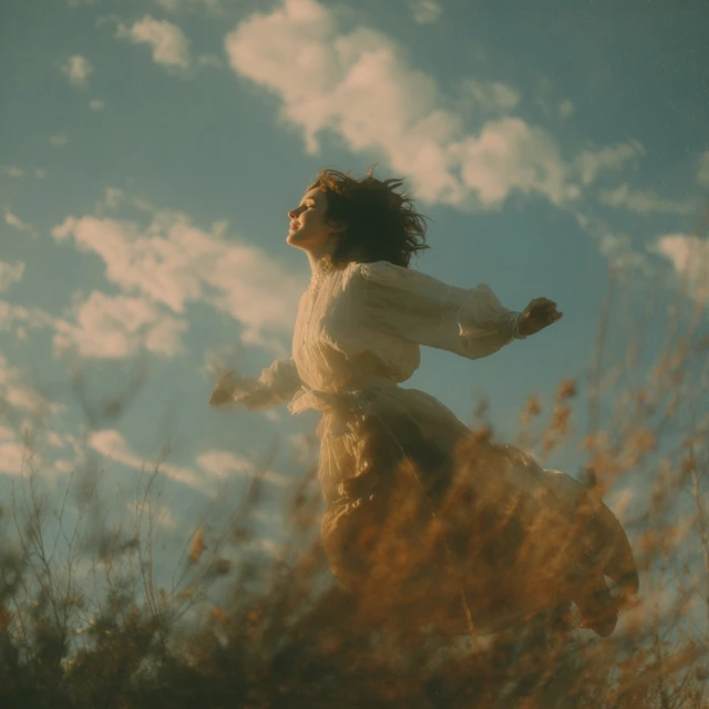 Woman Floating in the Air Photography