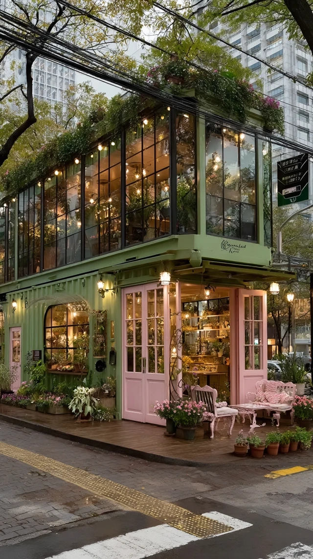 Container Flower Shop: Pink and Blue Oasis