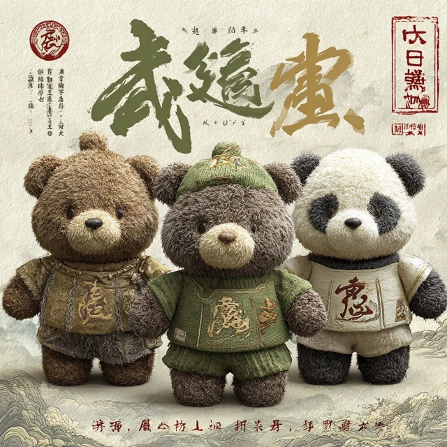 Cute Panda Plush Toys Chinese Style