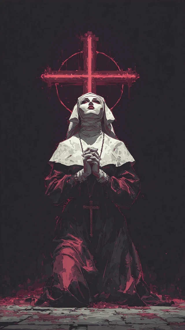 Ethereal Nun Digital Painting