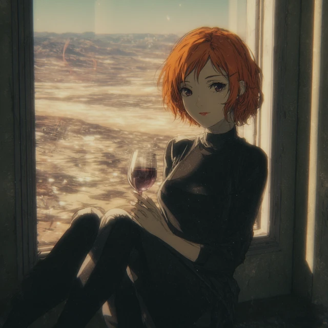 Anime Girl on Alien Planet Digital Painting