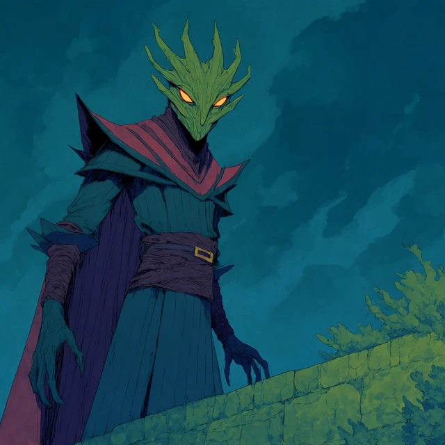 Grimdark Creature Illustration of a Humanoid