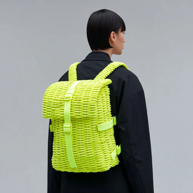 Highlighter Yellow Backpack Designed by Nendo