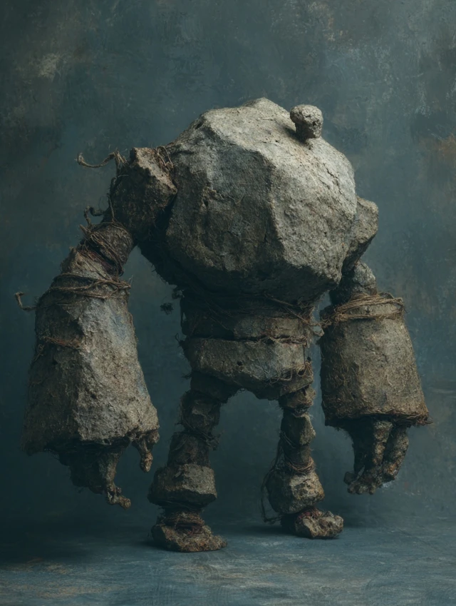 Rock Golem Character Illustration