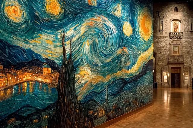 Castle Painting in Van Goghs Style