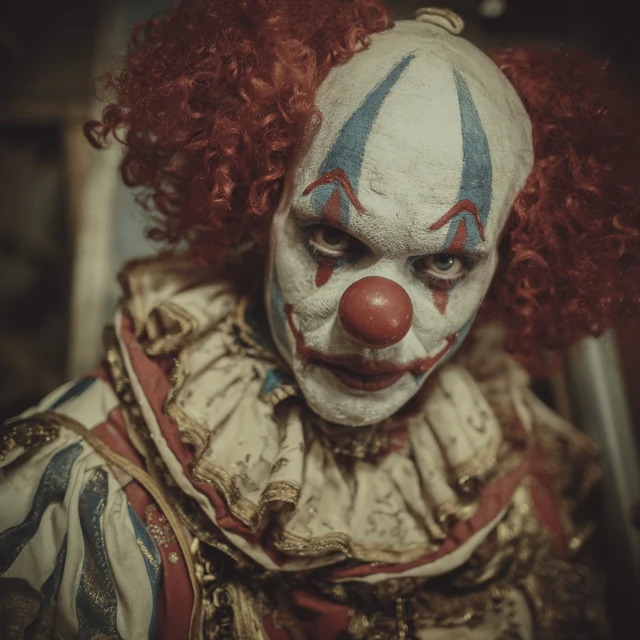 Nephilim Clown A Creepy Photo of a Dark Jester