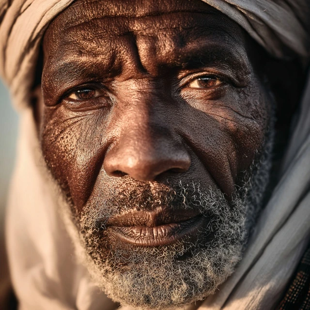 Nubian Elder Portrait Resilience and Heritage